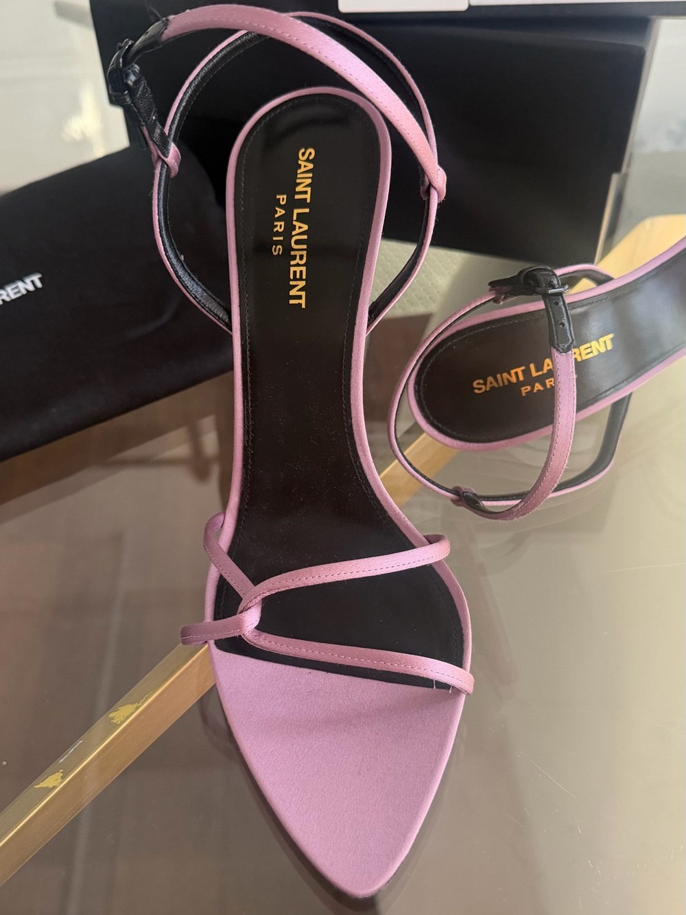 Saint Laurent Clara Satin Sandal - NWT - Picture 3 of 6